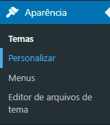 menu aparencia personalizar wordpress agencia isso - ISSO Marketing Digital